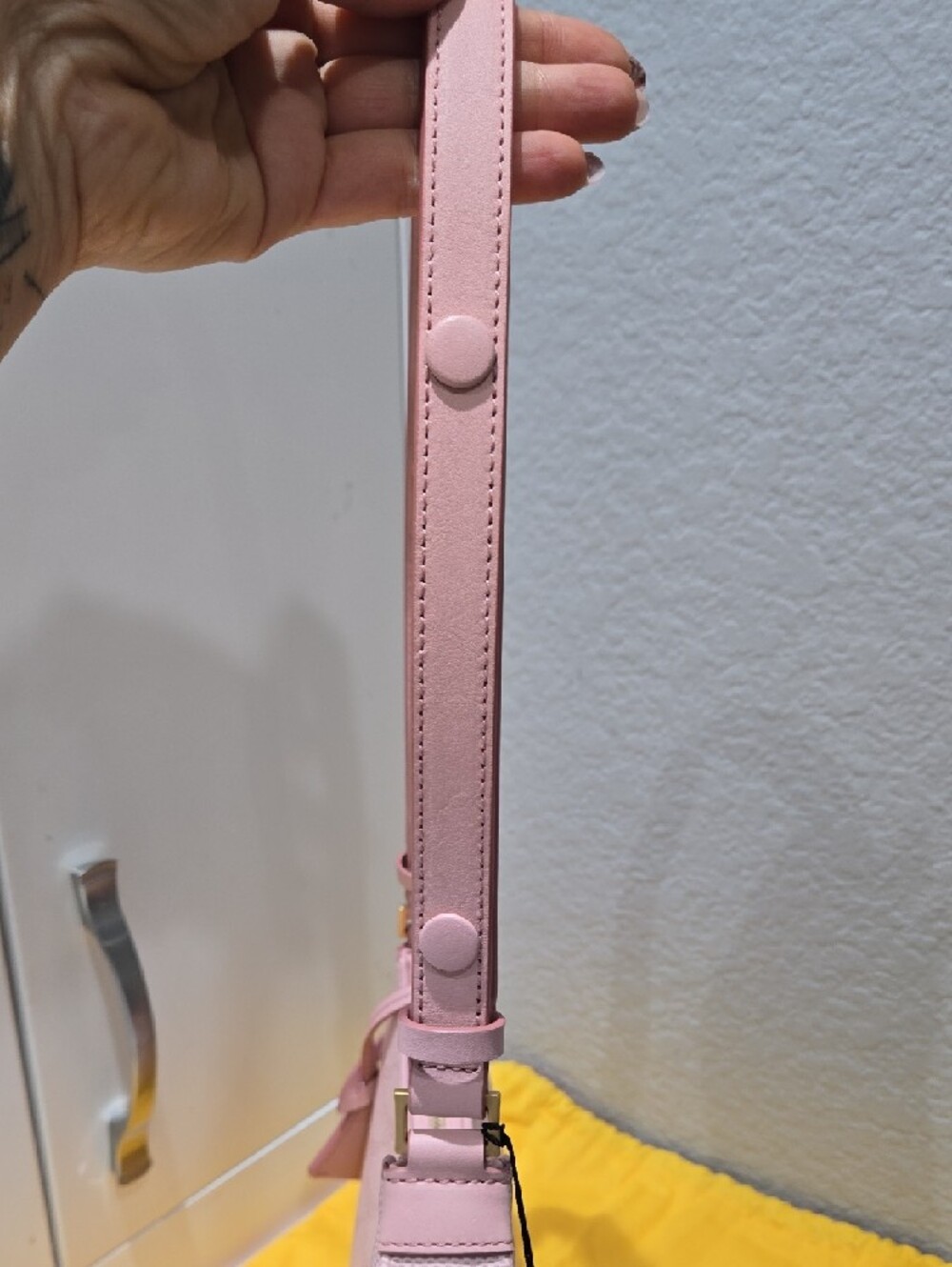 MCM Blush Pink Crescent Shoulder Bag with Gold Hardware - Picture 2 of 7